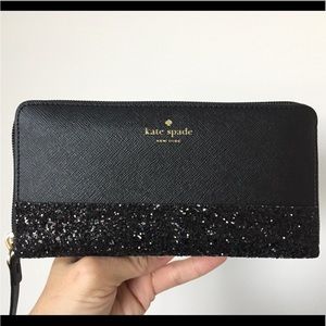 Kate spade glitter wallet cluch NEW